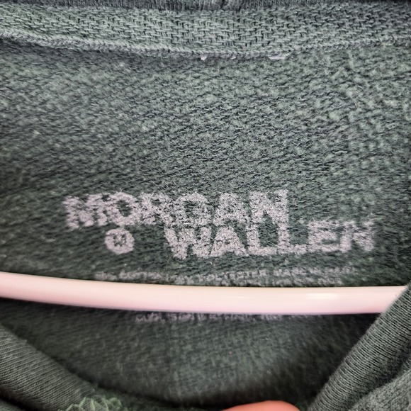 Morgan Wallen One Night At A Time World Tour Hoodie Green Mens Size Large - Picture 3 of 7